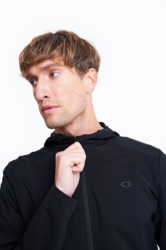 Stretch zip-through hoodie 3 | BLACK | Audimas