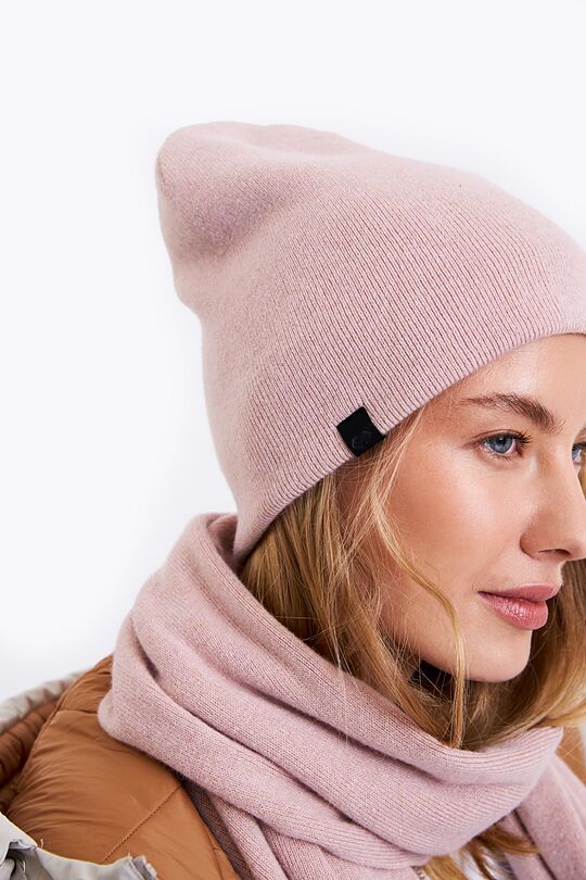 Knitted merino wool hat 1 | PINK | Audimas