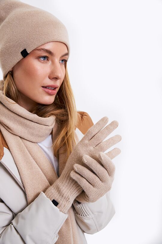 Knitted merino wool gloves 1 | BROWN | Audimas