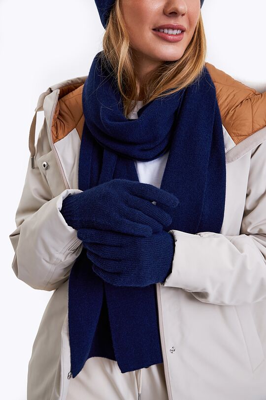 Knitted merino wool gloves 1 | BLUE | Audimas