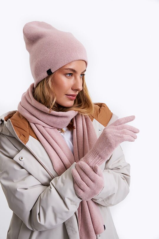 Knitted merino wool gloves 2 | PINK | Audimas