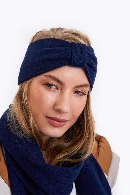 Knitted merino wool headband 1 | BLUE | Audimas