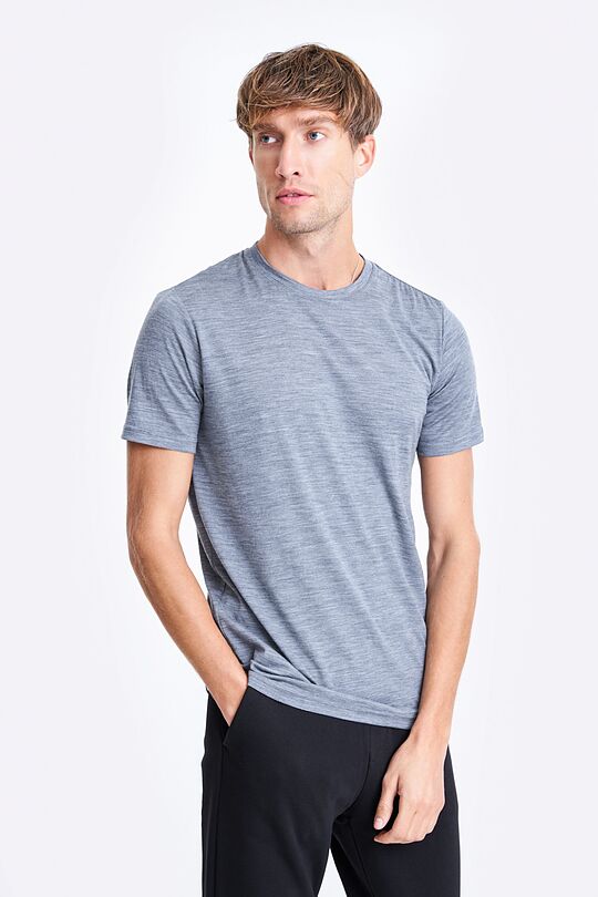 Fine merino wool short sleeve t-shirt 1 | GREY | Audimas