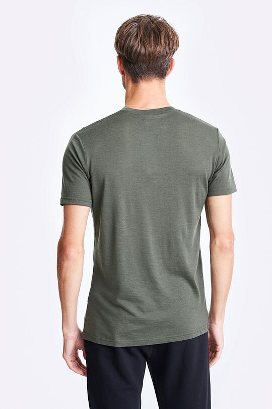 Fine merino wool short sleeve t-shirt 2 | GREEN | Audimas