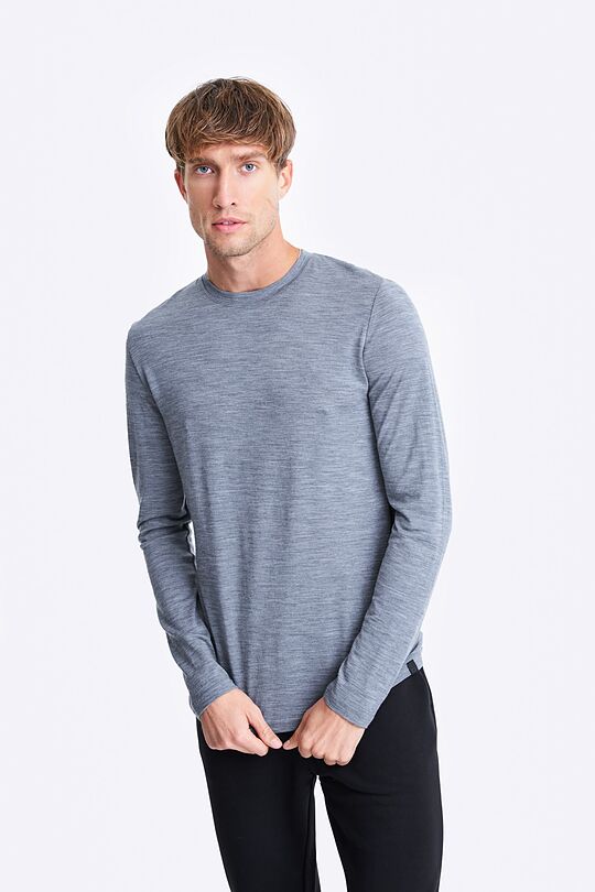 Merino wool long sleeve t-shirt 1 | GREY | Audimas