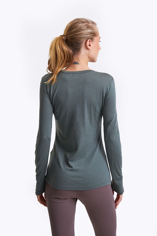 Merino wool long sleeve top 3 | GREEN | Audimas