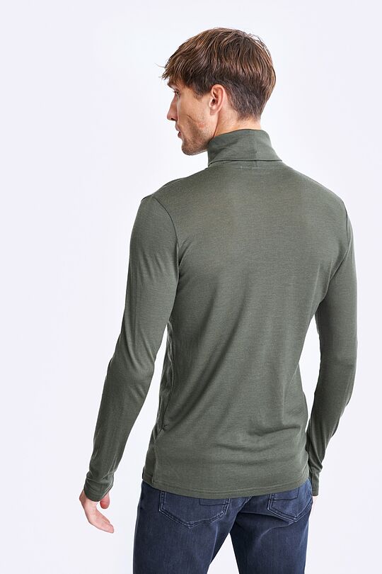 Merino wool roll-neck top 2 | GREEN/ KHAKI / LIME GREEN | Audimas