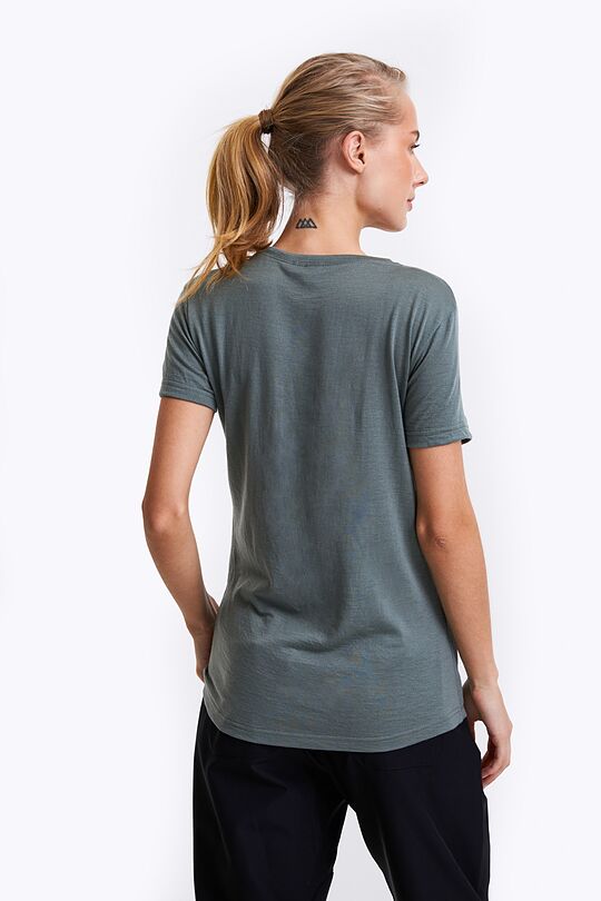 Fine merino wool short sleeve t-shirt 2 | GREEN/ KHAKI / LIME GREEN | Audimas