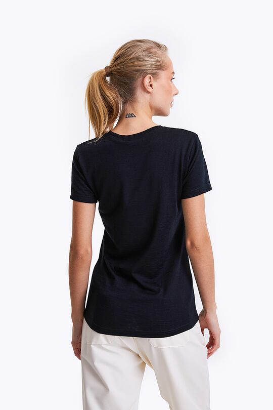 Fine merino wool short sleeve t-shirt 2 | BLACK | Audimas