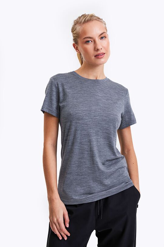 Merino wool short sleeve T-shirt 1 | GREY | Audimas