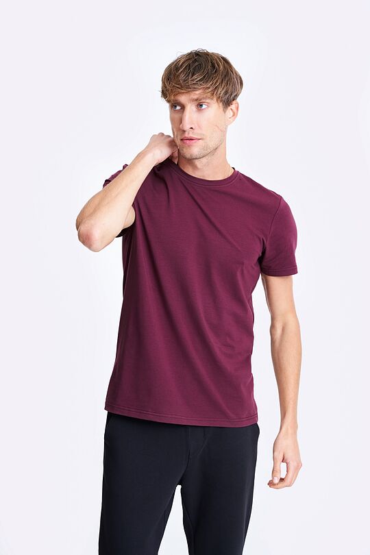 Organic cotton short sleeve T-shirt 1 | BORDO | Audimas