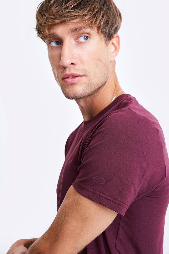 Organic cotton short sleeve T-shirt 3 | BURGUND | Audimas