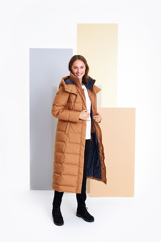 Long down jacket 6 | BROWN | Audimas