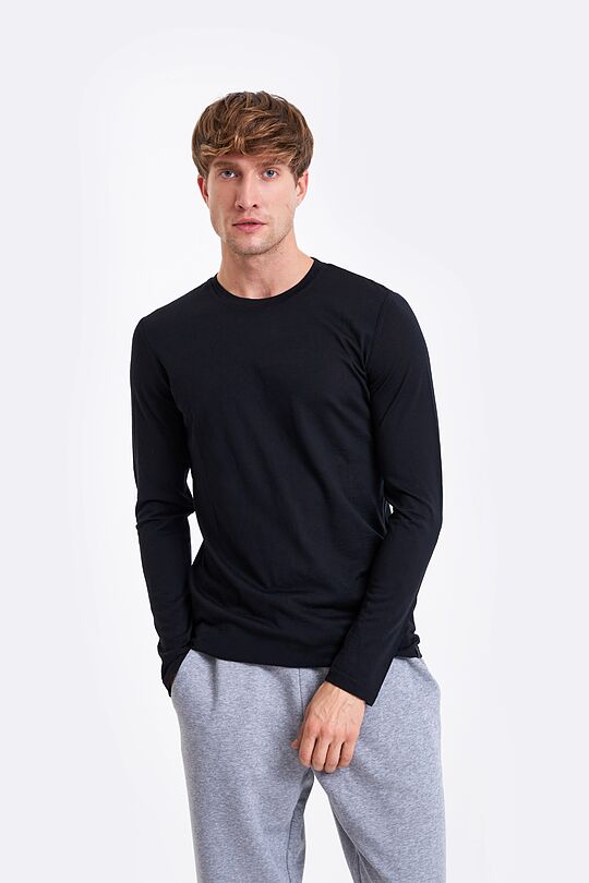 Merino wool long sleeve t-shirt 1 | BLACK | Audimas
