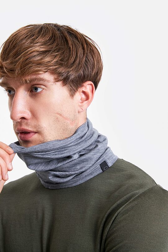 Knitted merino wool neck muff 2 | GREY/MELANGE | Audimas