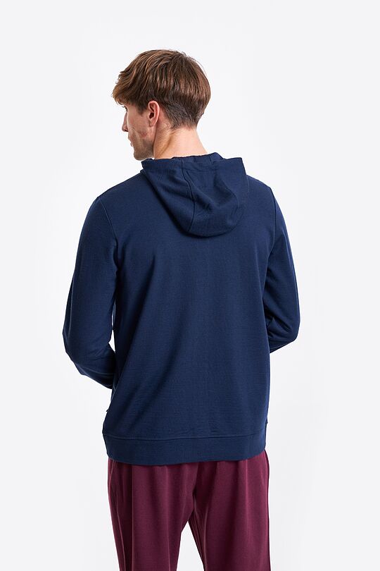 Merino wool full-zip hoodie 2 | BLUE | Audimas