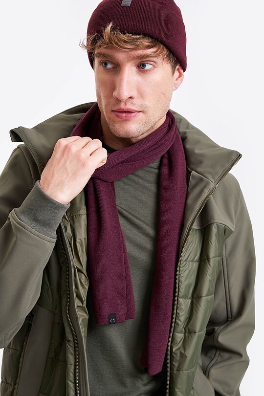Knitted scarf with merino wool 2 | BORDO | Audimas