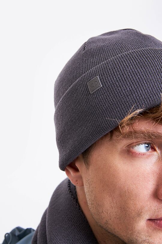 Knitted merino wool hat 2 | GREY | Audimas