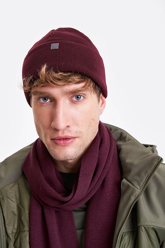 Knitted merino wool hat 1 | BORDO | Audimas