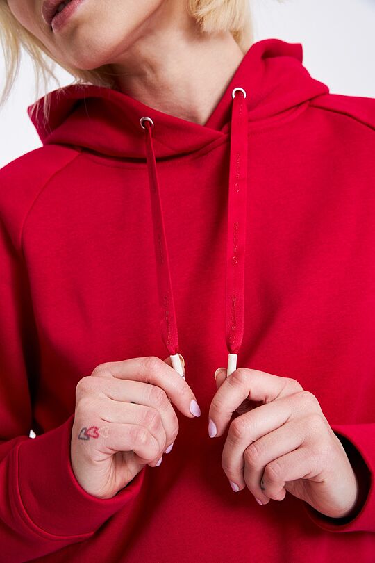 Oversized terry hoodie 3 | RED | Audimas