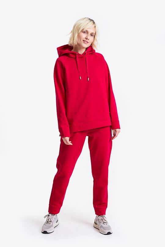 Organic cotton fleece sweatpants 1 | RED | Audimas