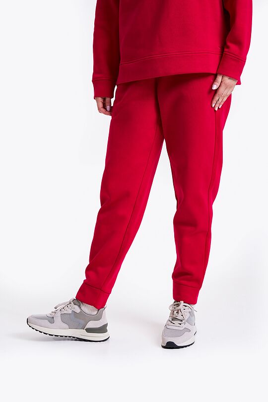 Organic cotton fleece sweatpants 2 | RED | Audimas