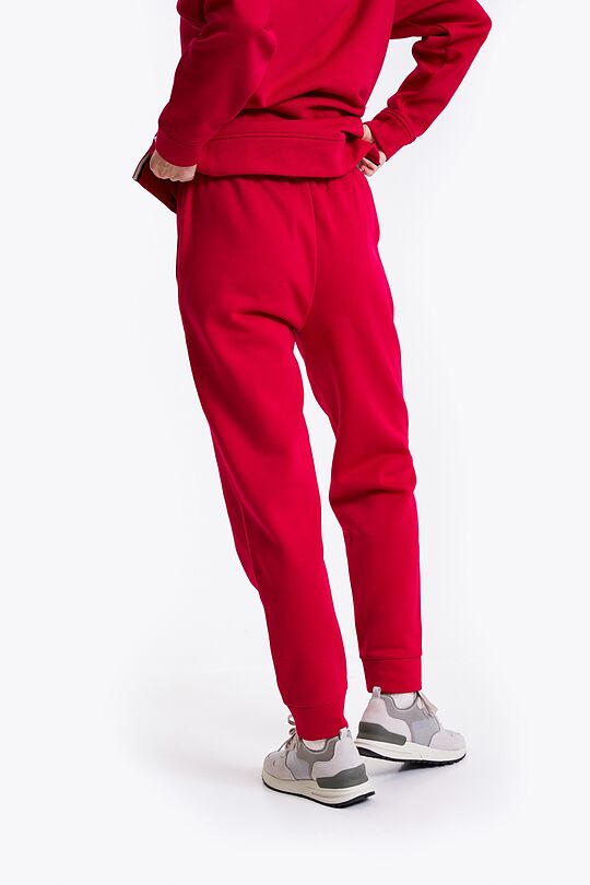 Organic cotton fleece sweatpants 3 | RED | Audimas