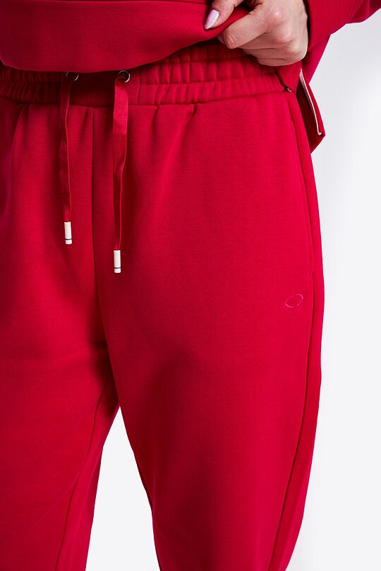 Organic cotton fleece sweatpants 4 | RED | Audimas
