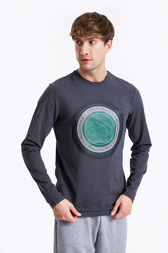 Long sleeve printed top 1 | GREY | Audimas