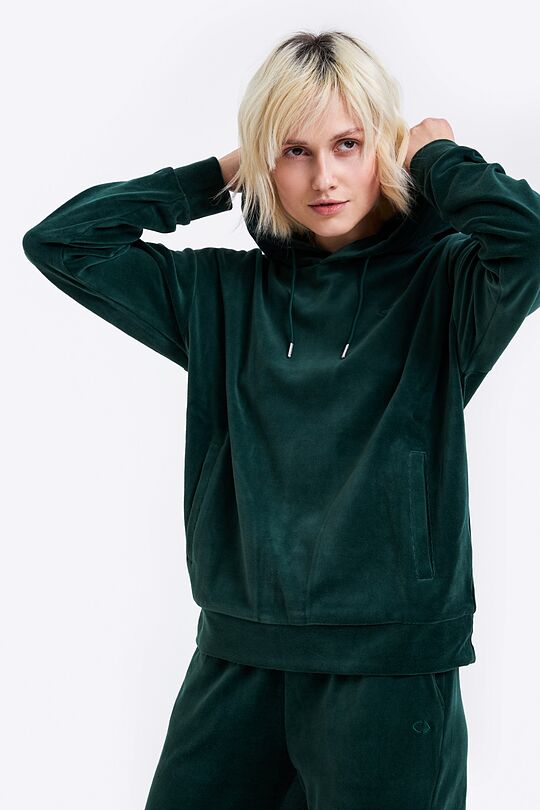 Velour sweatshirt 1 | GREEN/ KHAKI / LIME GREEN | Audimas