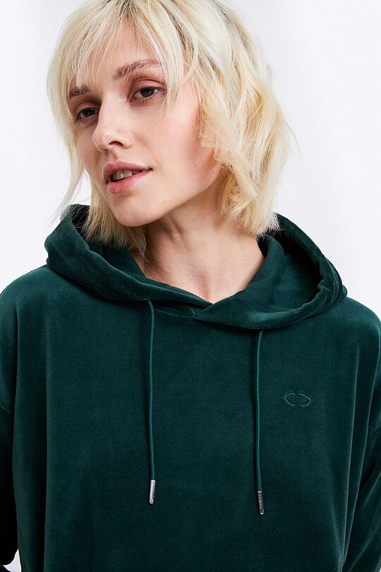 Velour sweatshirt 3 | GREEN | Audimas