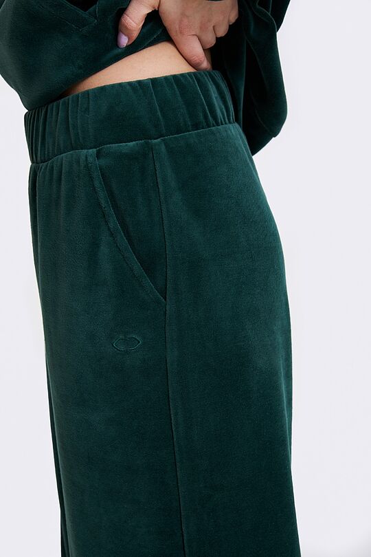 Loose fit velour sweatpants 4 | GREEN | Audimas