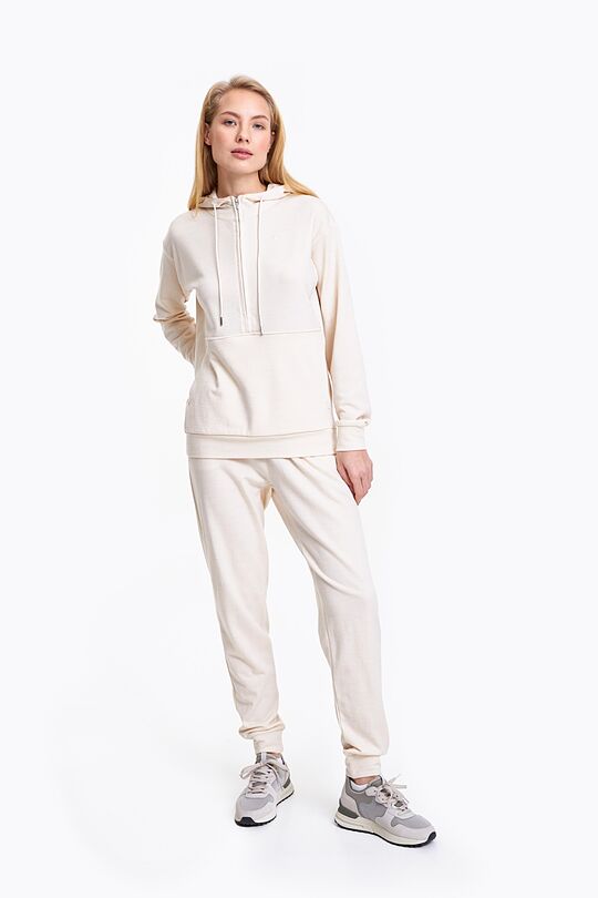 Merino wool half-zip hoodie 4 | Cream | Audimas