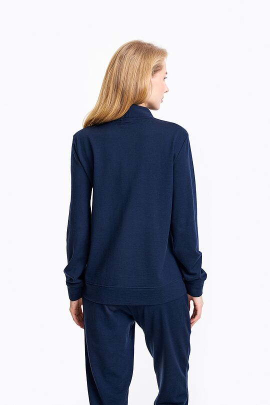 Half zip merino wool sweatshirt 2 | BLUE | Audimas