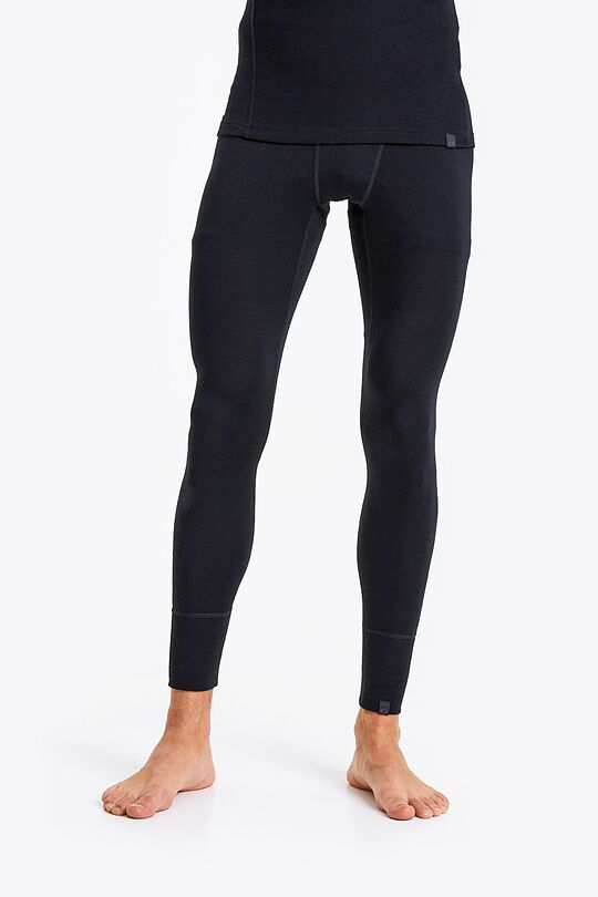 Merino wool rib knit base layer tights 3 | BLACK | Audimas