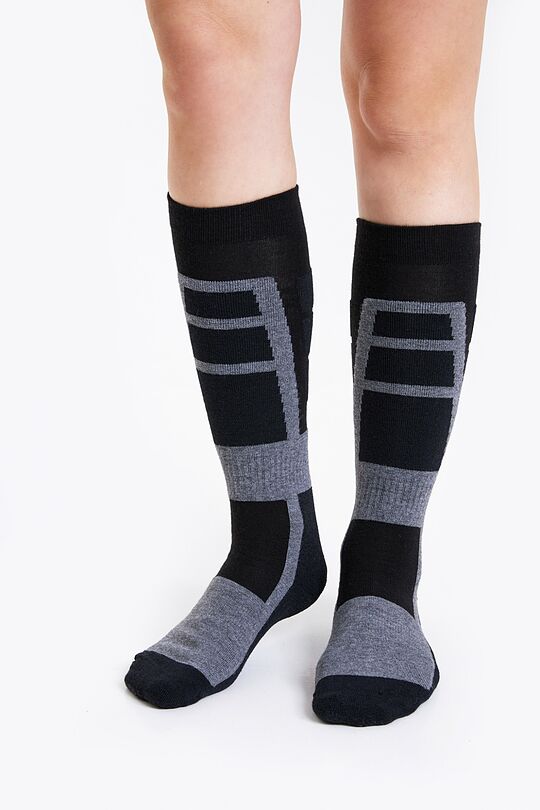 Long socks for winter sports 1 | Black/grey | Audimas