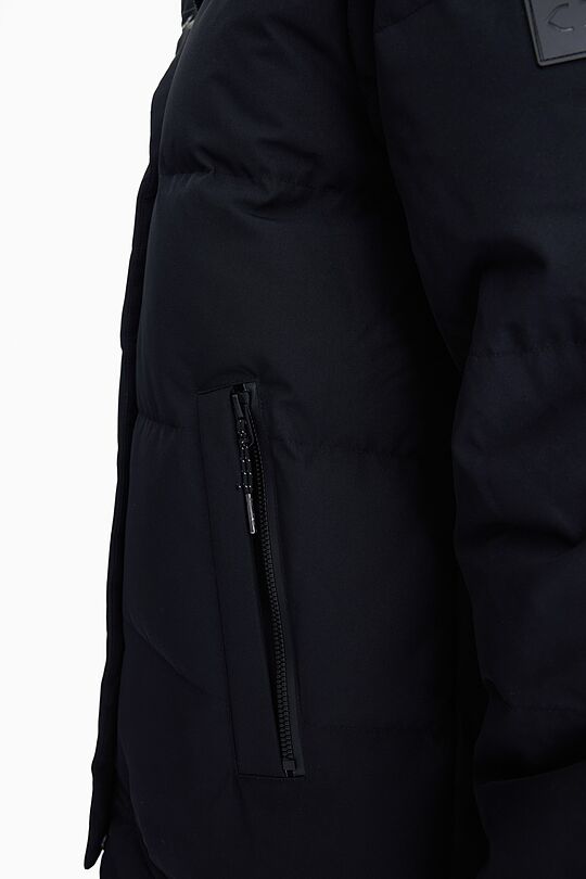 Long puffer down coat 2 in 1 with membrane 6 | BLACK | Audimas