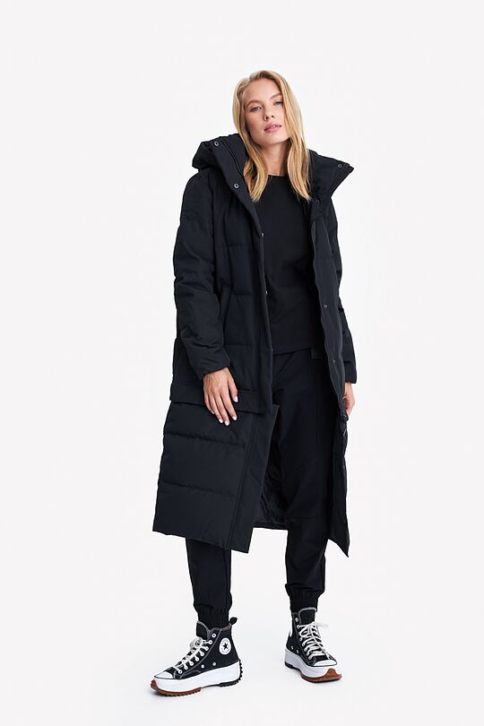 Long puffer down coat 2 in 1 with membrane 8 | BLACK | Audimas