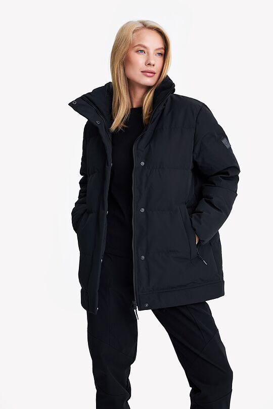 Long puffer down coat 2 in 1 with membrane 15 | BLACK | Audimas