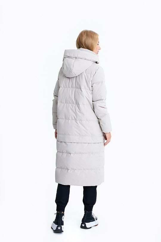 Long puffer down coat 2 in 1 with membrane 2 | GREY | Audimas