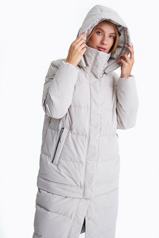 Long puffer down coat 2 in 1 with membrane 9 | GREY | Audimas