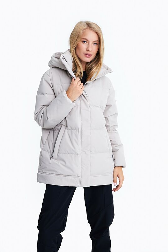 Long puffer down coat 2 in 1 with membrane 10 | GREY | Audimas