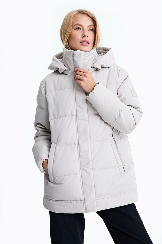 Long puffer down coat 2 in 1 with membrane 11 | GREY | Audimas