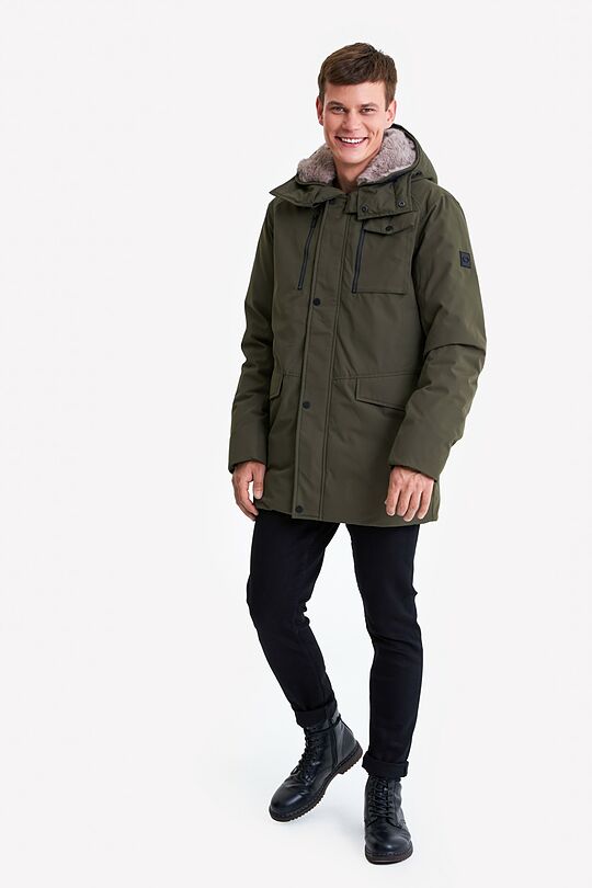Puffer down parka with membrane 2 | GREEN | Audimas