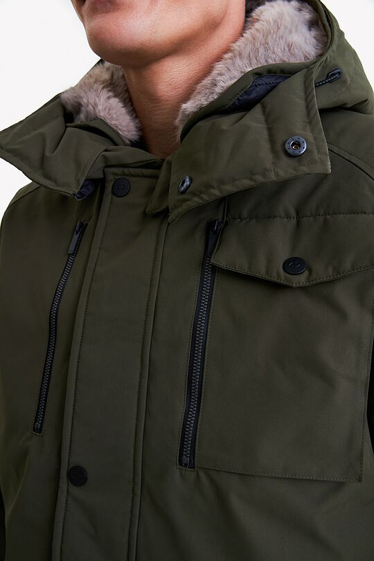 Puffer down parka with membrane 5 | GREEN | Audimas