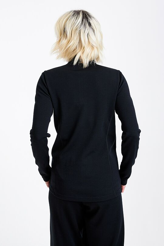 Half zip merino wool sweatshirt 2 | BLACK | Audimas