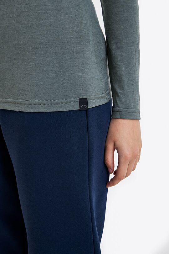 Merino wool roll neck long sleeve top 3 | GREEN | Audimas