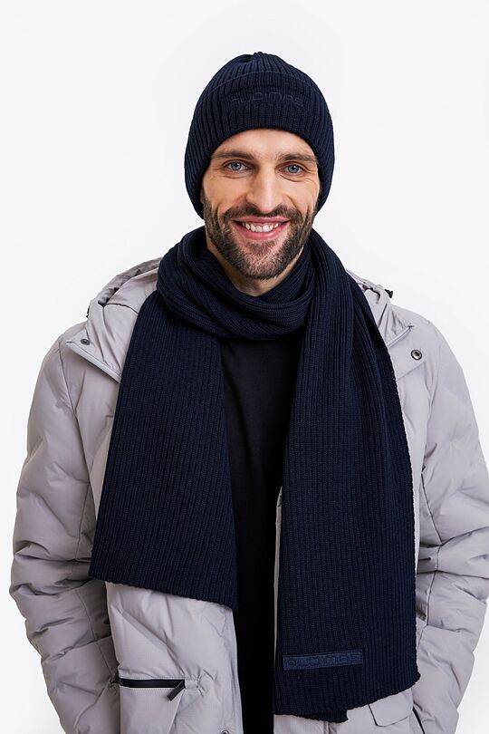 Knitted merino wool hat 2 | BLUE | Audimas