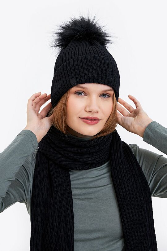 Merino wool hat 1 | BLACK | Audimas