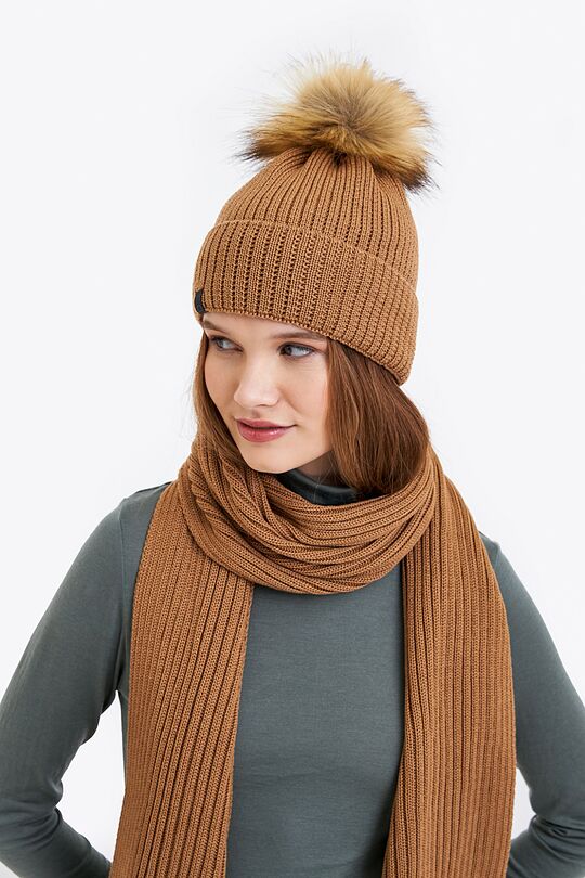 Merino wool hat 1 | BROWN | Audimas